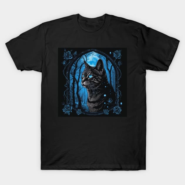 Bengal Cat Art T-Shirt by Enchanted Reverie